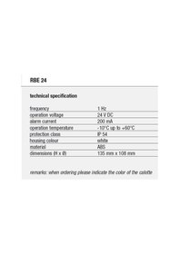 Resim 30228 Rbe 24 Harici Tip Elektronik Flaşör Kırmızı 