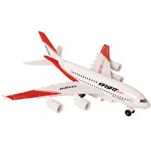 Resim Çek Bırak Die Cast Uçak A380 Kırmızı 