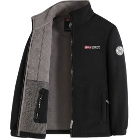 Resim Erkek Ceketi, Sonbahar ve Kış İçin Dış Mekan Günlük Astarlı Dik Yaka Ceket, Sıcak Dolgulu Mont, Dış Mekan Günlük Giyim,Sıcak Dış Katman,Kışlık Dış Giyim,Düz Renk Tasarımı,Düzenli Kesim Siluet,Dayanıklı Dış Kumaş,Açık Hava Tutkunları,Açık Hava Aktiviteleri,Günlük Geziler 