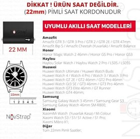 Resim NovStrap Xiaomi Watch ile Uyumlu S3-S1-Active-Pro/Mi Watch/X1 Kordon (22mm) Lansman Silikon Kayış GRİ KOYU 