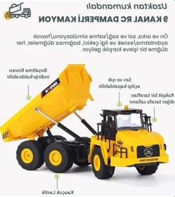 Resim 1/24 Ölçekli Uzaktan Kumandalı Damperli Kamyon, 11ch Fonksiyonlu Model 