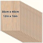 Resim Premium Ladin Kontrplak Levhaları 12x16 İnç, 2mm Kalınlık - Lazer Kesim, Ahşap Yakma & Mimari Modeller için Mükemmel, Pürüzsüz Yüzey - DIY El Sanatları ve Tasarım Projeleri için Bitmemiş Açık Kahverengi 