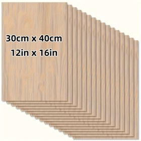 Resim Premium Ladin Kontrplak Levhaları 12x16 İnç, 2mm Kalınlık - Lazer Kesim, Ahşap Yakma & Mimari Modeller için Mükemmel, Pürüzsüz Yüzey - DIY El Sanatları ve Tasarım Projeleri için Bitmemiş Açık Kahverengi 