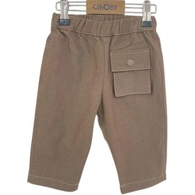 Resim Erkek Bebek Pamuklu Rahat Kalıp Pantolon-13914 Kahverengi 