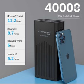 Resim Fuchsia P40Q Powerbank 40.000 mAh PD 18W Hızlı Şarj QC 3.0 ve Oto Standby Özellikli Telefon Tablet Tutamaçlı 