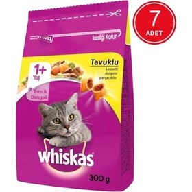 Resim Whiskas Tavuklu Yetişkin Kedi Maması 7 x 300 G 