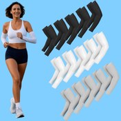 Resim Çoklu Paket Kol Kolluklar, Yazlık Dış Mekan Serinletici Tek Beden Herkese Uygun Elastik, Koşu/Bisiklet/Ev Taşıma/Yürüyüş Aktiviteleri için Üniseks 