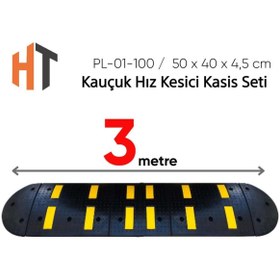 Resim Hayat Trafik Kauçuk Hız Kesici Set Kapaklı, Yol Kasisi 3 metre 