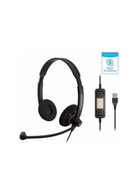 Resim Sennheiser Sc 60 Usb Ml Duo Kablolu Uc Kulak Üstü Kulaklık 