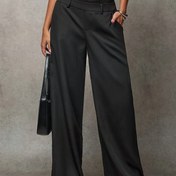 Resim Kadınların Zarif Siyah Geniş Bacaklı Pantolonları - Resmi ve Günlük Pantolonlar, Tüm Mevsimler İçin Şık Ofis ve Parti Pantolonları, Kadınlar İçin Şeffaf Olmayan Zarif Tayt, LL425, Çok Yönlü Giyim, Yüksek Kaliteli Kumaş, Şık Alt Giysiler, Moda Bilinci Olan Alıcılar, İş Kıyafeti, Modern Tasarım, Dayanıklı Malzeme, Profesyonel Kadınlar 