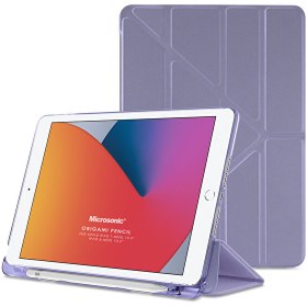 Resim Microsonic Apple Ipad 10.2'' 9. Nesil (a2602-a2604-a2603-a2605) Origami Pencil Lila Microsonic