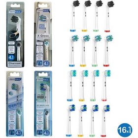 Resim 16 Adet Comfy + X Cross + 3d Maxcare + Charcoal Oral-b Uyumlu Yedek Diş Fırçası Başlıkları 