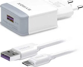 Resim Syrox Philips Xenium X818 Uyumlu Type-c Girişli Şarj Aleti Cihazı Adaptör+Kablo 3.0A Q32 
