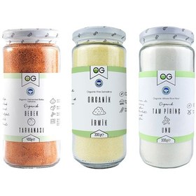 Resim OG natural Organik Bebek Tarhanası, Bebek İrmiği, Pirinç Unu Seti +6ay 