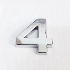 Resim Belle Fusion Mey Ithalat® Cemax 4 Rakamı 3,75 cm Krom Yapışkanlı 