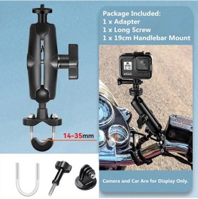 Resim Gopro 13 12 11 10 9 8 Motosiklet Bisiklet Tutucu Gidon Montaj Braketi Insta360 Kıt 3 Motosiklet 1 Adet 