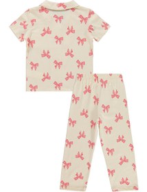 Resim Civil Girls Fiyonk Desenli 10-13 Yaş Pijama Takımı - Fil Dişi - Fil Dişi / 11-12 Yaş 