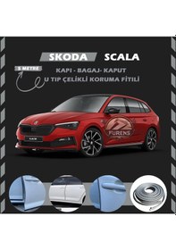 Resim Skoda Scala Oto Araç Kapı Koruma Fitili 5metre Parlak Gri Renk 