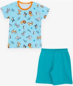 Resim Breeze Girls & Boys Erkek Bebek Pijama Takımı Hayvanlar Alemi Temalı 9 Ay-3 Yaş, Bebe Mavisi-bebe Mavisi Bebe Mavisi 