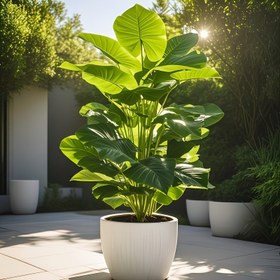 Resim 1 Büyük Yapay Monstera Bitkisi - 18 Büyük Yaprak, Çok Yönlü Sahte Yeşillik, Kuzey Tarzı Saddle Yaprak, Tropikal Yağmur Ormanı Dekoru Bahçe Patio Ev Oturma Odası Düğün Otel, Paskalya, Anneler Günü, St. Patrick Günü ve Ramazan için İdeal - Konteyner Gerektirmez, Standalone Gösterim, Çok Fonksiyonlu Oda Aksesuarı | Mimari Tarz Yeşil Foliye | Dekoratif Bitki 