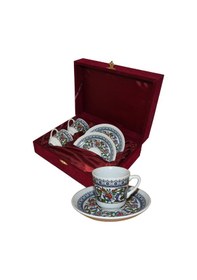 Resim Armada Cini Ar 655 Topkapı Porselen Fincan Takımı Kadife Kutu 2 