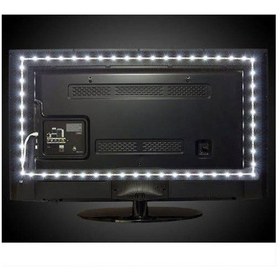 Resim 2x100 - 2x50cm Beyaz Tv Arkası Led Aydınlatma Usb Şerit Led Işık 