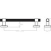 Resim SDT Group Siyah 25 cm Çekme/sürgü Kapı Kolu 