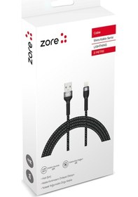 Resim Shira Serisi Lightning Usb Kablo 2 Metre-Siyah 