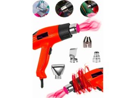 Resim Pro Alman Teknoloji 2950 Watt Darbeye Dayanıklı Kademeli Sıcak Hava Tabancası Hediyeli Ürün 