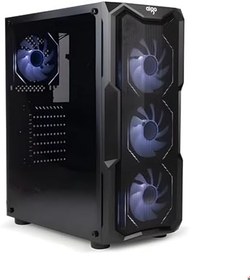 Resim Aigo AQUARIUS 650W Mid Tower Gaming Bilgisayar Kasası, ATX/M-ATX/Mini-ITX Uyumlu, 7 Fan Yuvası, 330mm Ekran Kartı Desteği, USB 3.0/2.0, 365x192x450mm, Üst Düzey Hava Akışı, Siyah 