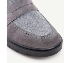 Resim Yargıcı Keçe Detaylı Deri Loafer 