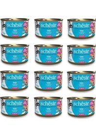 Resim Schesir Ton Balıklı Tam Ve Dengeli Broth Pişirme Suyunda Kedi Konservesi 85 Gr. X 12 Adet 