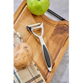 Resim Paslanmaz Metal Ergonomik Sebze Meyve Soyma Aleti, Pratik ve Kullanışlı Tasarım 