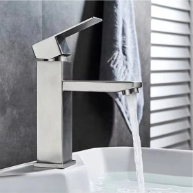 Resim Yuen Lavabo Bataryası Sus304 Paslanmaz Çelik Inox Renk Modern Tasarım Inox 