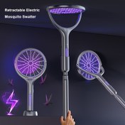 Resim [Katlanabilir Elektrikli Sivrisinek Raketi] Döner Başlıklı Elektrikli Sinek Raketi, Katlanabilir ve Uzatılabilir, Şarj Edilebilir Böcek Öldürücü Raketi, İç Mekan Sinek ve Sivrisinek Öldürücü, Teleskopik Uzatma Özellikli, Sivrisinek Kovucu Cihaz,Katlanabilir Raket,Geri Çekilebilir Tasarım,Böcek 