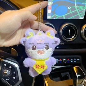 Resim Silver1 Yeni Iyi Şanslar Maskot Peluş Bebek Kolye Sevimli Küçük Ejderha Karikatür Bebek Çanta Çekicilik Anahtarlık Küçük Kolye (Yurt Dışından) 