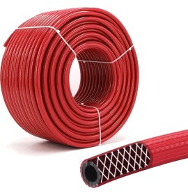 Resim Badem10 5 Metre Kompresör Hava Hortumu 8 mm Thermo Hortum (Kırmızı) 