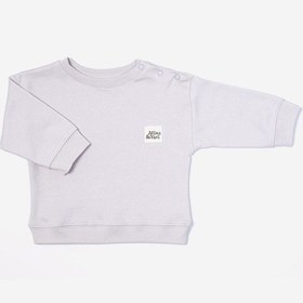 Resim Atlasyael Atlas&yael %100 Organik Pamuk Gots Organik Belgeli Bebek Oversize Sweatshirt - Gri 