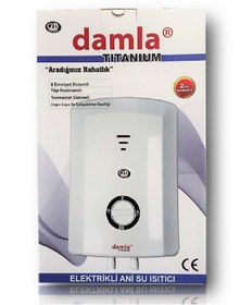 Resim Damla Titanium Elektrikli Şofben - Ani Su Isıtıcı Şohben - Banyo Şofbeni 7500w 