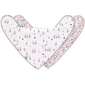 Resim Lassig Organik Pamuk Üçgen Bebek Önlüğü, 2 Li Set, Çıtçıtlı, Ters Çevrilebilir Önlük Kod 004283 Çok Renkli 