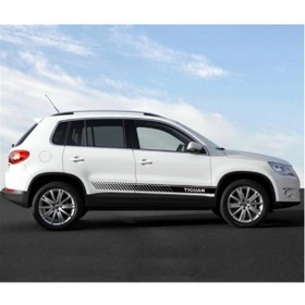 Resim ELİTE TRADESMAN Volkswagen Tiguan Yan Kapı Şerit Sticker Etiket Modeli 