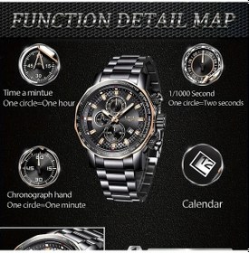 Resim Fochsia Lıge Erkek Spor Multifonksiyon Kollu Saati Gold Kronograf Ve Tarih Fonksiyonlu Diğer 