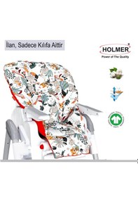 Resim HOLMER Leke Tutmaz Organik Mama Sandalyesi Minderi & Kılıfı Max-T 