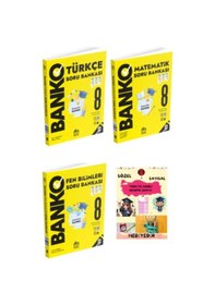 Resim Model Eğitim Yayınları 8. Sınıf Banko Türkçe Matematik Fen Bilimleri Soru Bankası 