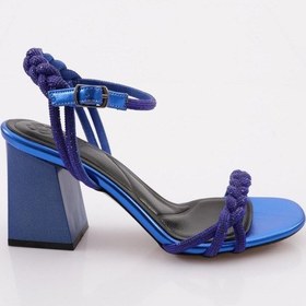 Resim Dgn 806 Kadin Silver Taş Burgulu Topuklu Sandalet 806-1922-R13853 Saks 