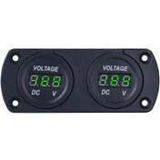 Resim Aubyhe Araç Led Dijital Voltmetre, 6-35v Ölçüm Aralığı, 2 Lü Kuru Bağlantı, Yeşil Ekran, 12-24v Giriş, Araç Modifikasyonu İçin 