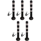 Resim LOREX Lr-0125-s 75 Cm Siyah Şerit Ayırıcı Delinatör - 5li Paket 