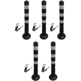 Resim LOREX Lr-0125-s 75 Cm Siyah Şerit Ayırıcı Delinatör - 5li Paket 