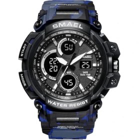 Resim Hanyang Camo Mavi Smael 1708B Su Geçirmez Erkek Dijital Saat Spor Erkek Saatler Üst Marka Lüks Askeri Kuvars Izle Relogio Masculino (Yurt Dışından) 