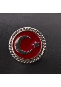 Resim Flzdgnkr Ay Yıldız Yaka Rozet-gümüş Rengi Çok Renkli 